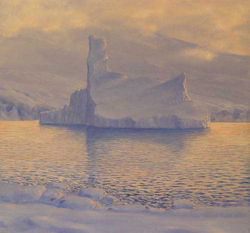 Iceberg painting antarctic peninsula near Palmer Station  David Rosenthal Oil Painting